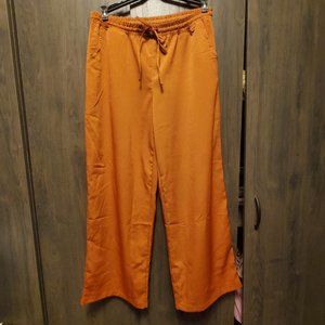 Wide Leg Drawstring Pants Burnt Orange Rust French Laundry